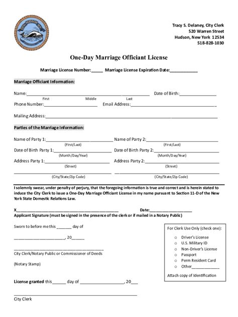 officiant license online.